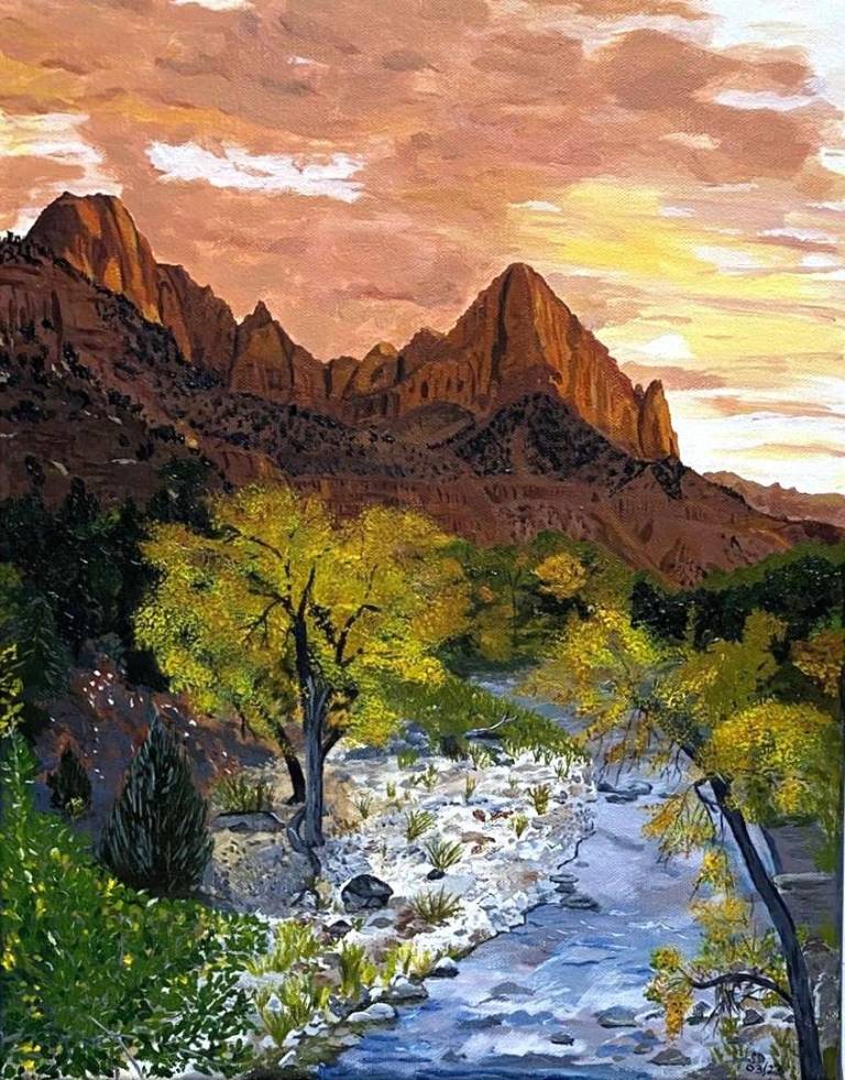 Western sunset - Sue L Davis