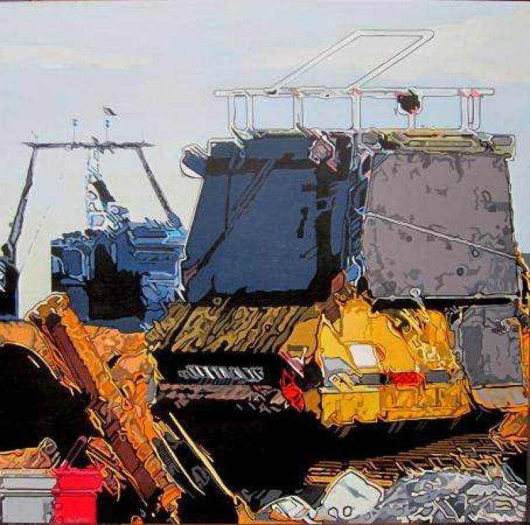 Hastings, Angleterre : Tractor on the beach - Tracteur sur la plage - Alan Humphries