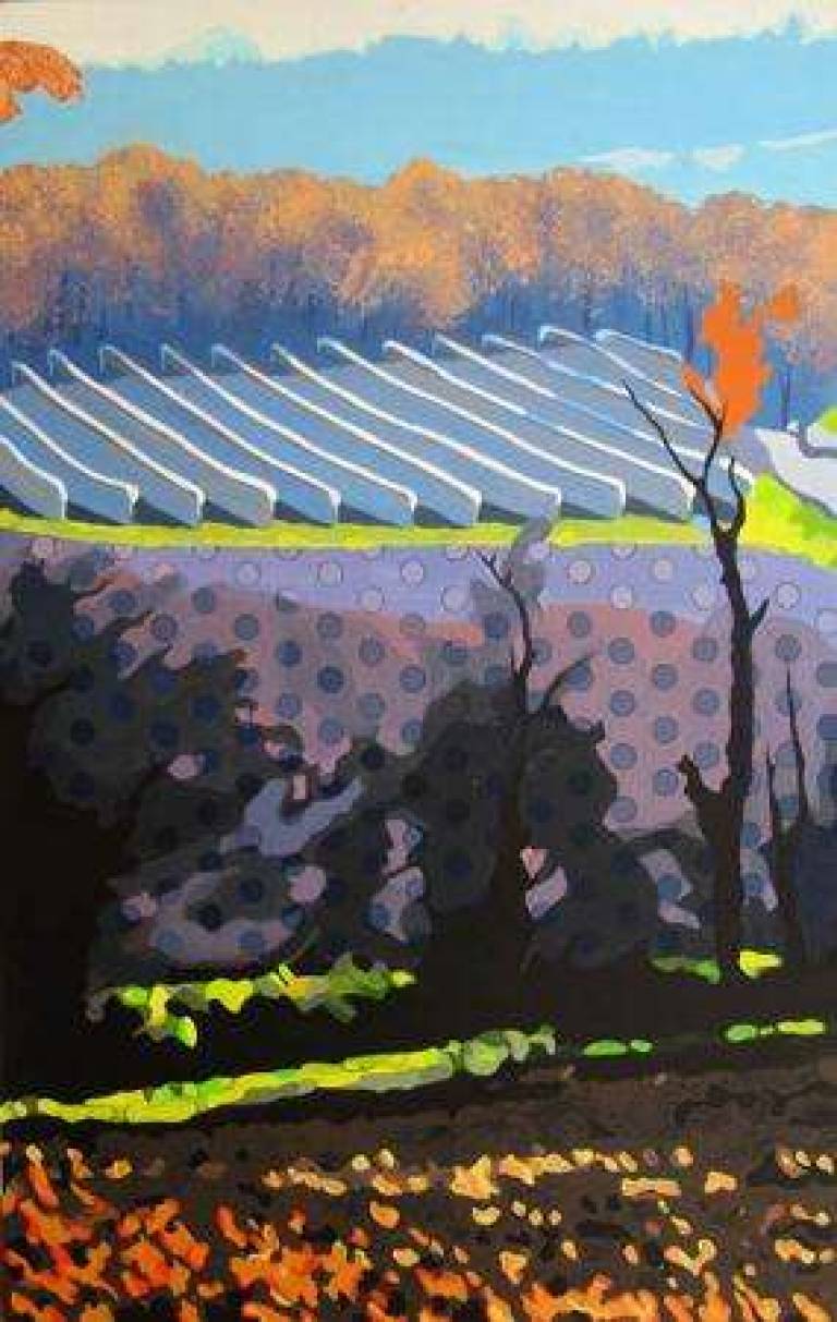 Landscape 3, misty morning, autumn / Paysage 3, matin rumeux, automne - Alan Humphries