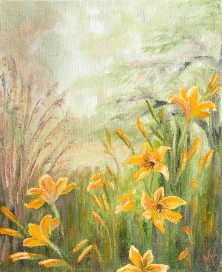 Inner Temple Gardens, Orange Lillies - Margaret   Beringer