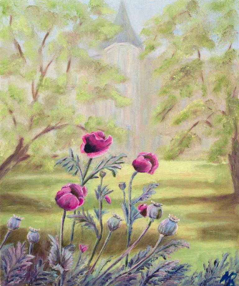 Inner Temple Gardens, Poppies - Margaret   Beringer