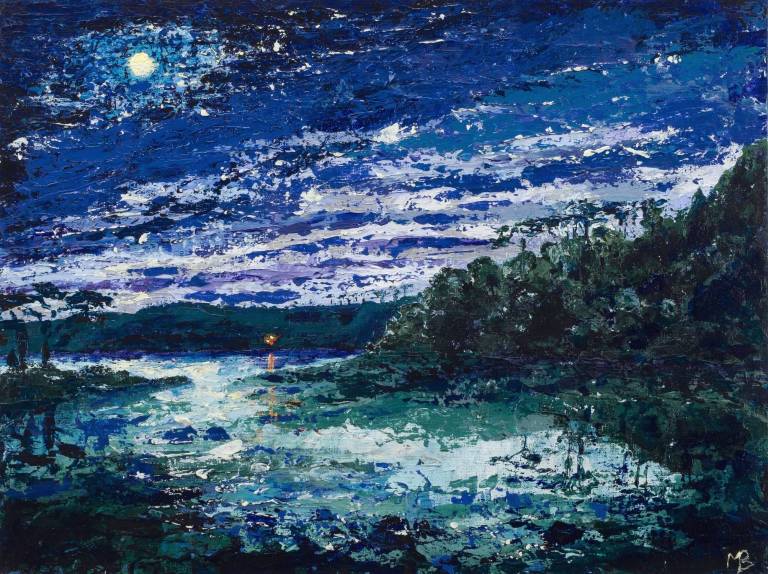 Moonlight over Port Navas Creek - Margaret   Beringer