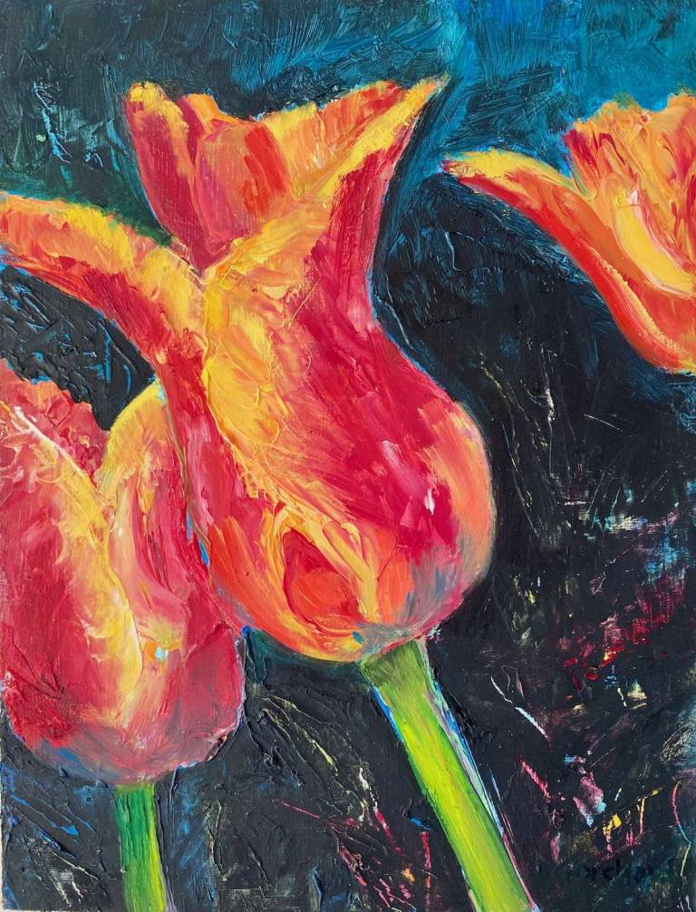 Red and Yellow Tulips - Denise Orchard