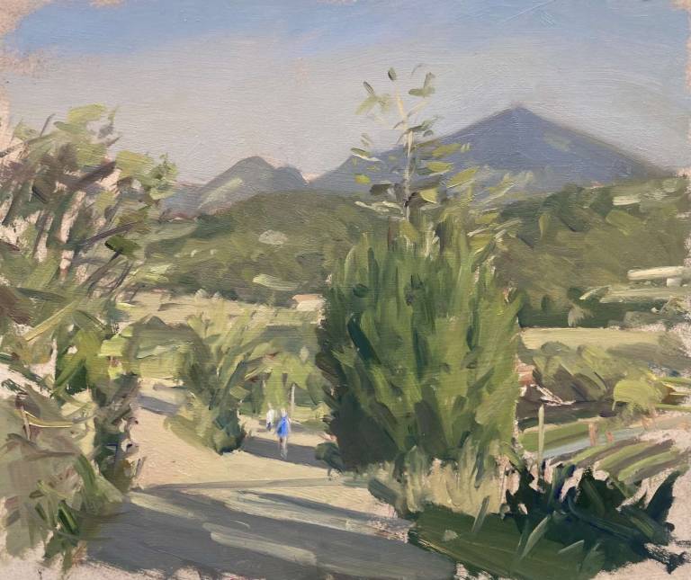 Suzette, Provence - view towards Mont Ventoux - Rod Major