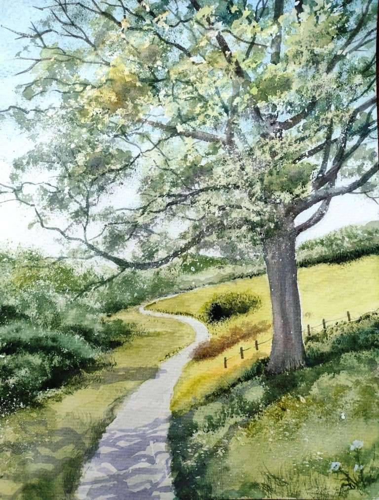 The Path to Ashprington - Totnes Art Society