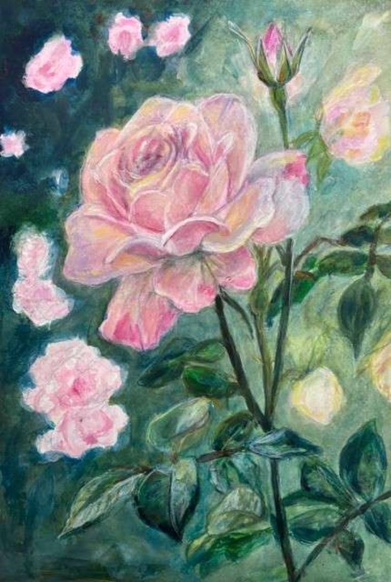 Pink Roses - Totnes Art Society