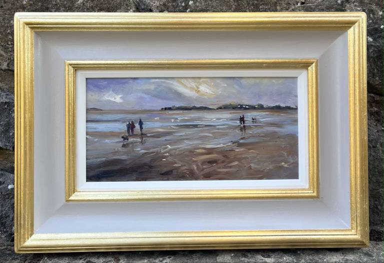 Beach Walk in the Winter Sun - Sandy Morgan