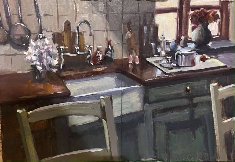 Welsh Farmhouse Kitchen (diptique) - Sandy Morgan