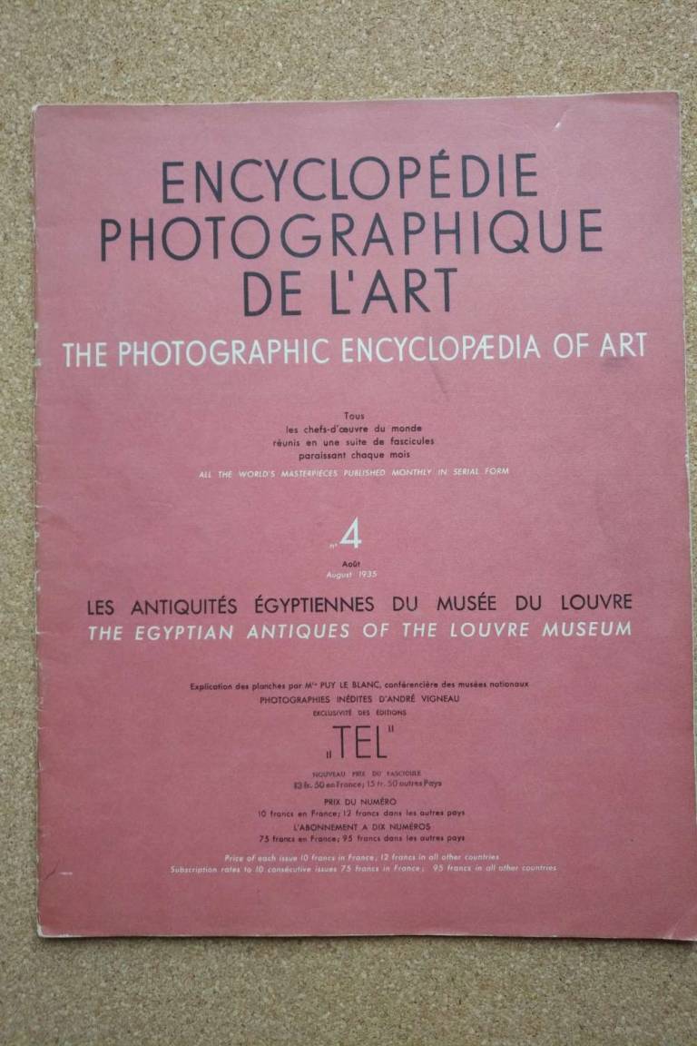 ENCYCLOPÉDIE PHOTOGRAPHIQUE DE L'ART : LE MUSÉE DU LOUVRE The Photographic Encyc - Egyptian Antiquities