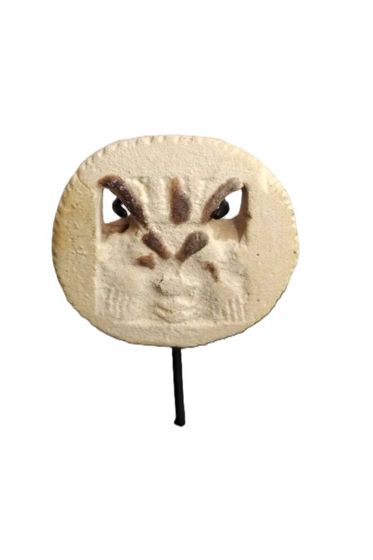 Egyptian Faience amulet of Bes  Late Period c. 715 - 332 BC - Egyptian Antiquities