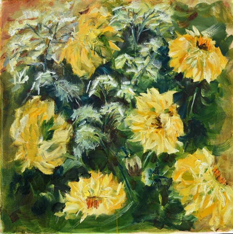 Yellow dahlias 2 - Ronell van Wyk