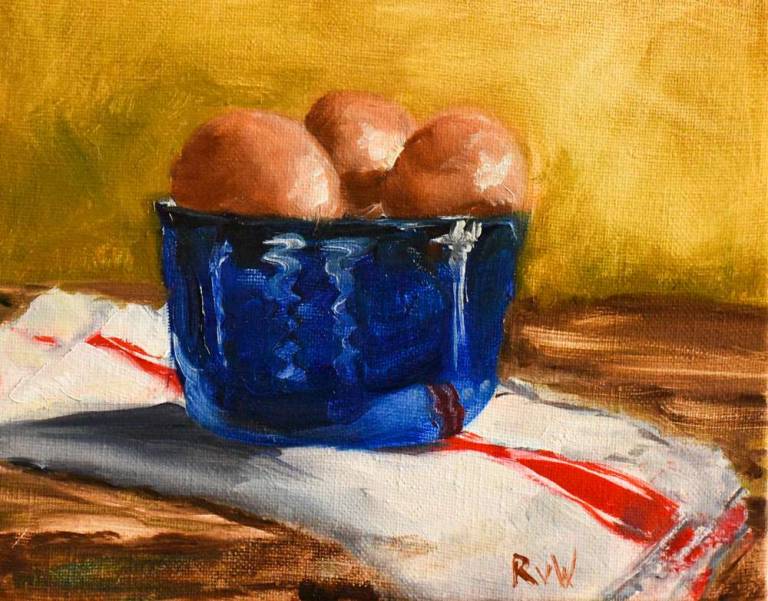 Blue bowl with eggs - Ronell van Wyk