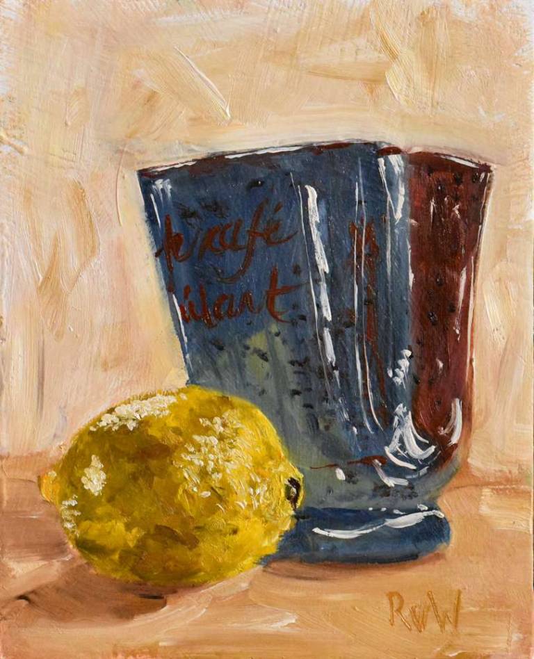 Pottery mug and lemon - Ronell van Wyk
