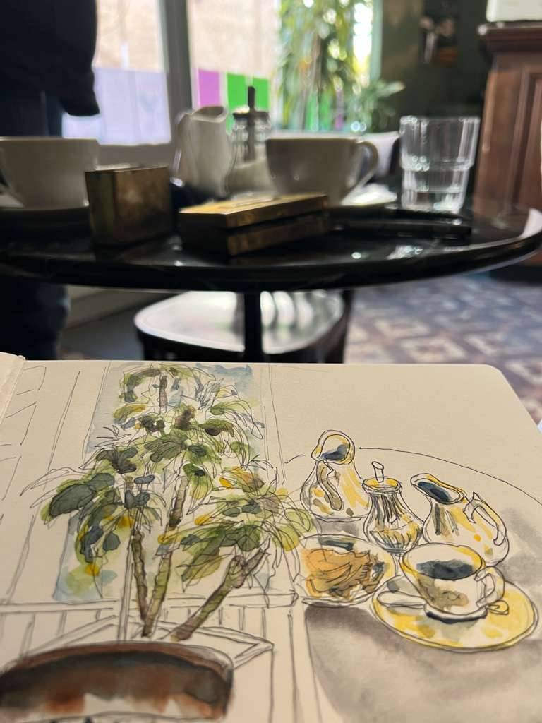 Sketching in the coffeeshop - Ronell van Wyk