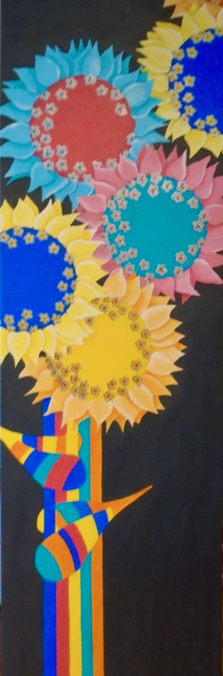 Bunch of Sunflowers-Bright colours - Jo Sargisson