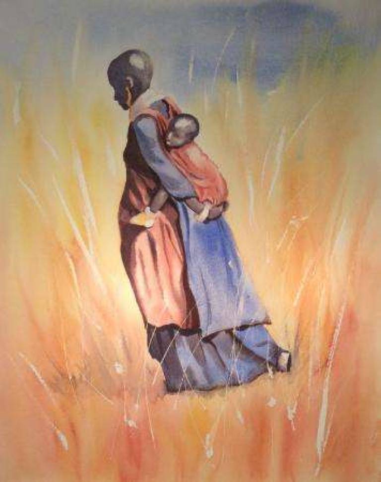 Maasai  woman and child - Jules Hoare