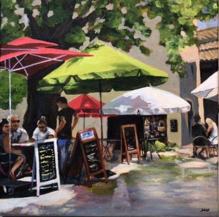 France Green parasol in ST.REMY - Jules Hoare