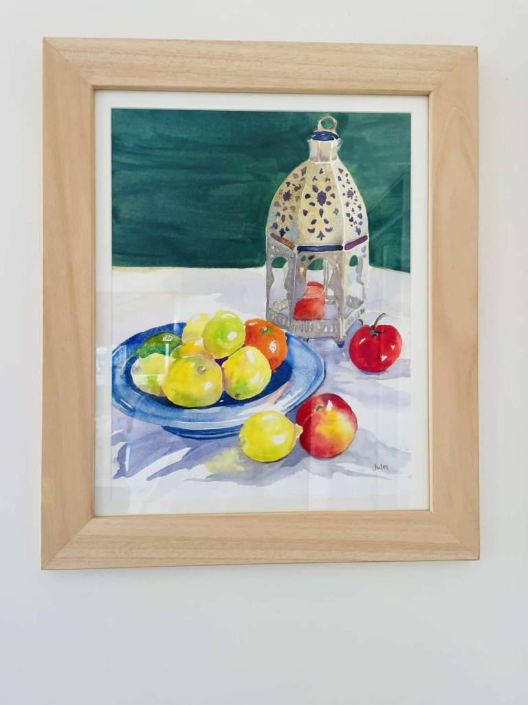 Moroccan lamp and fruit - Jules Hoare