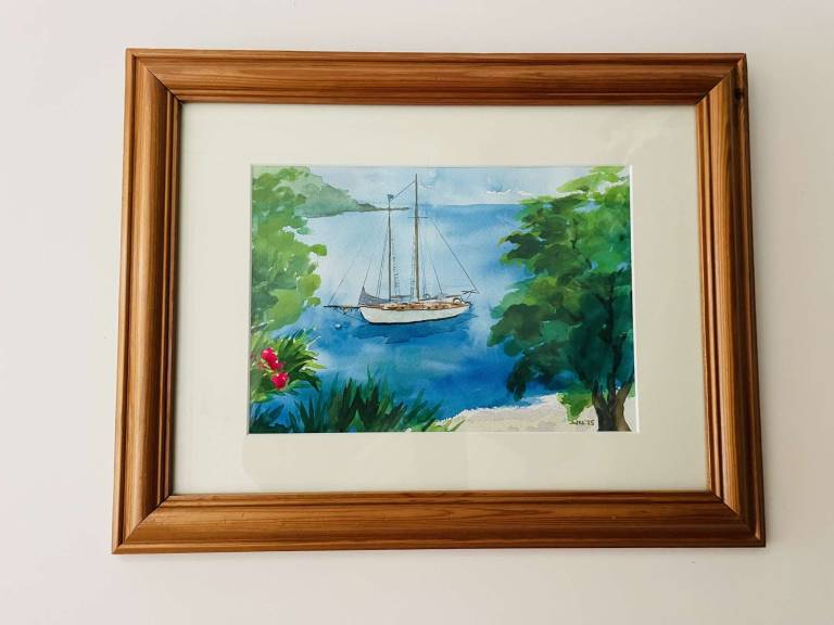 Beautiful boat in Galleon Bay - Jules Hoare