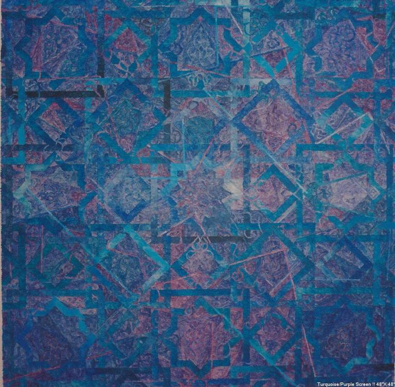 Turquoise and Purple Screen II - Stephanie Oates