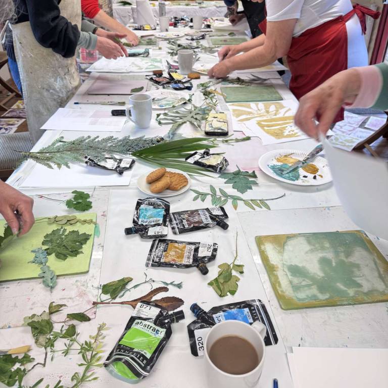 Botanical mono-printing - Roberta Hopkins