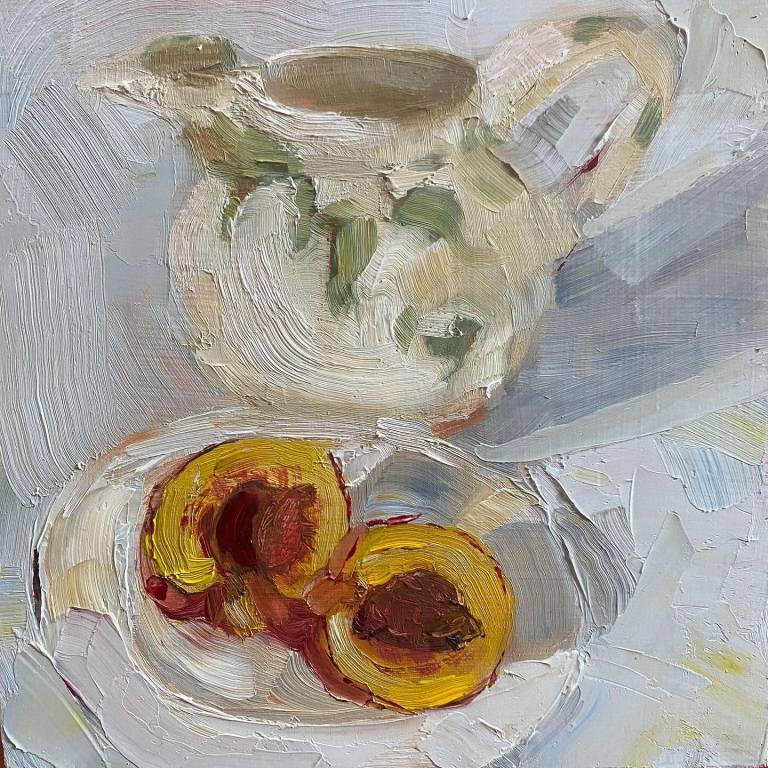 Nectarines and jug - Lyn O'Neill