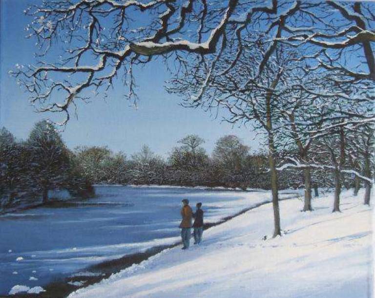 Wimbledon under Snow - Queensmere - John Field