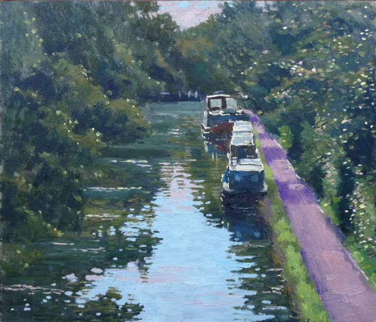Morning sun, Grand Union Canal, Berkhamsted, Hertfordshire. - Andrew Cochrane Dixon