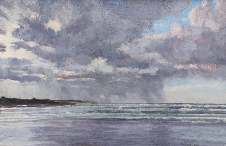 Rain at Constantine bay, Cornwall. 2020. - Andrew Cochrane Dixon