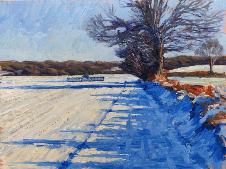 Fields above Berkhamsted under snow, Hertfordshire. 2025. - Andrew Cochrane Dixon