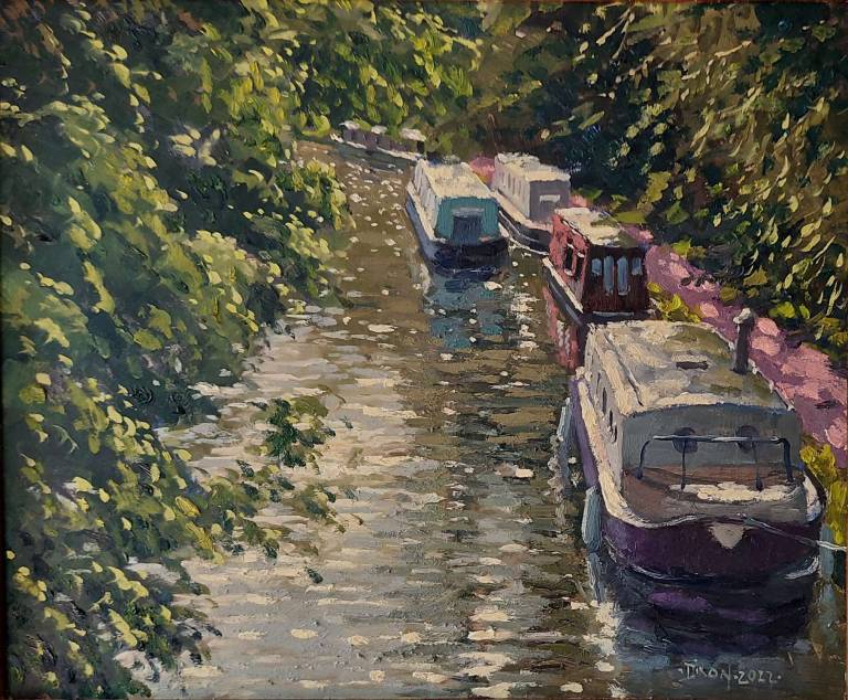 Barges on the canal, Berkhamsted, Hertfordshire. 2022. - Andrew Cochrane Dixon