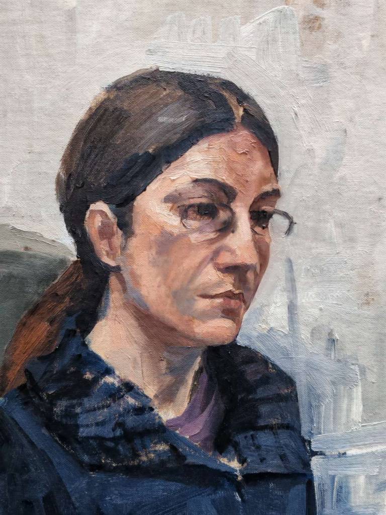 Portrait study detail. - Andrew Cochrane Dixon