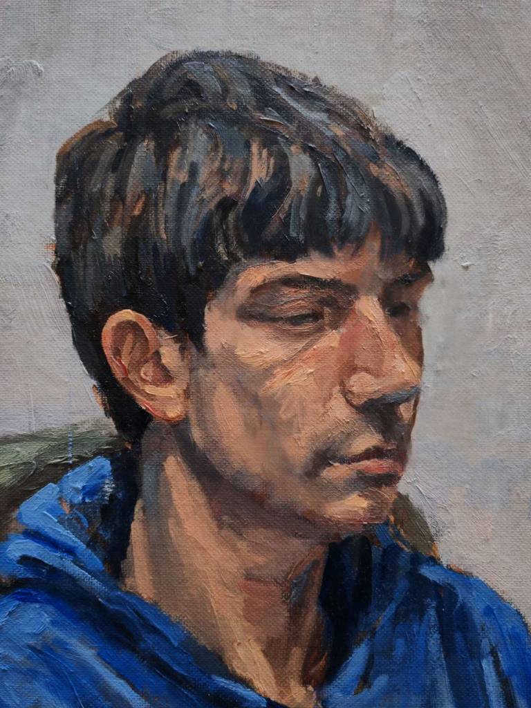 Portrait study detail. - Andrew Cochrane Dixon