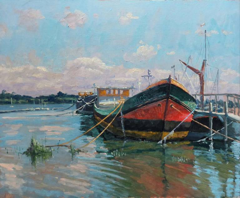 High tide at Pin Mill, Suffolk. 2021. - Andrew Cochrane Dixon
