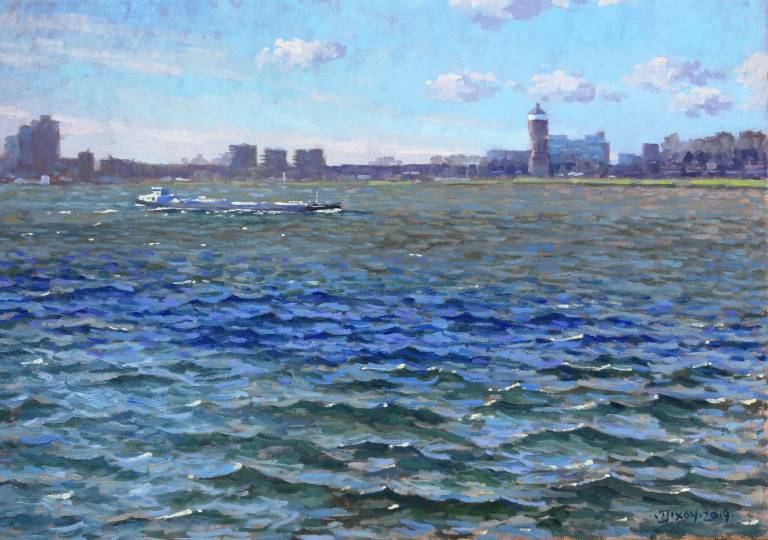 Barge on the river, Dordrecht. 2019. - Andrew Cochrane Dixon