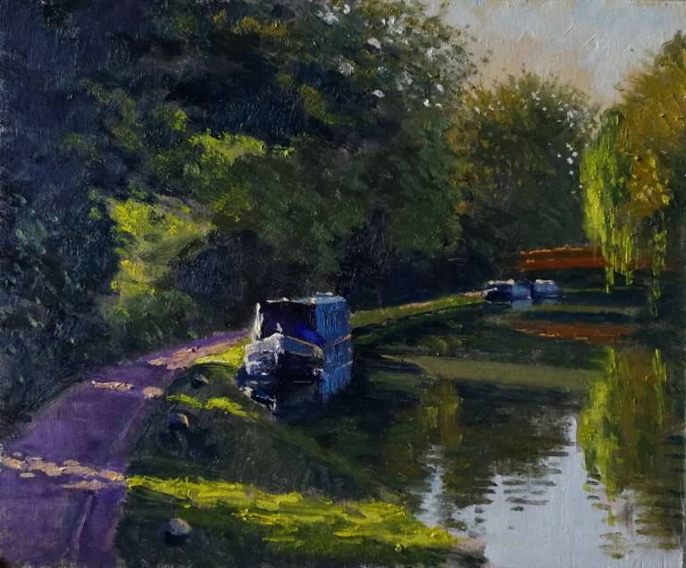 Evening sun, Berkhamsted canal. - Andrew Cochrane Dixon
