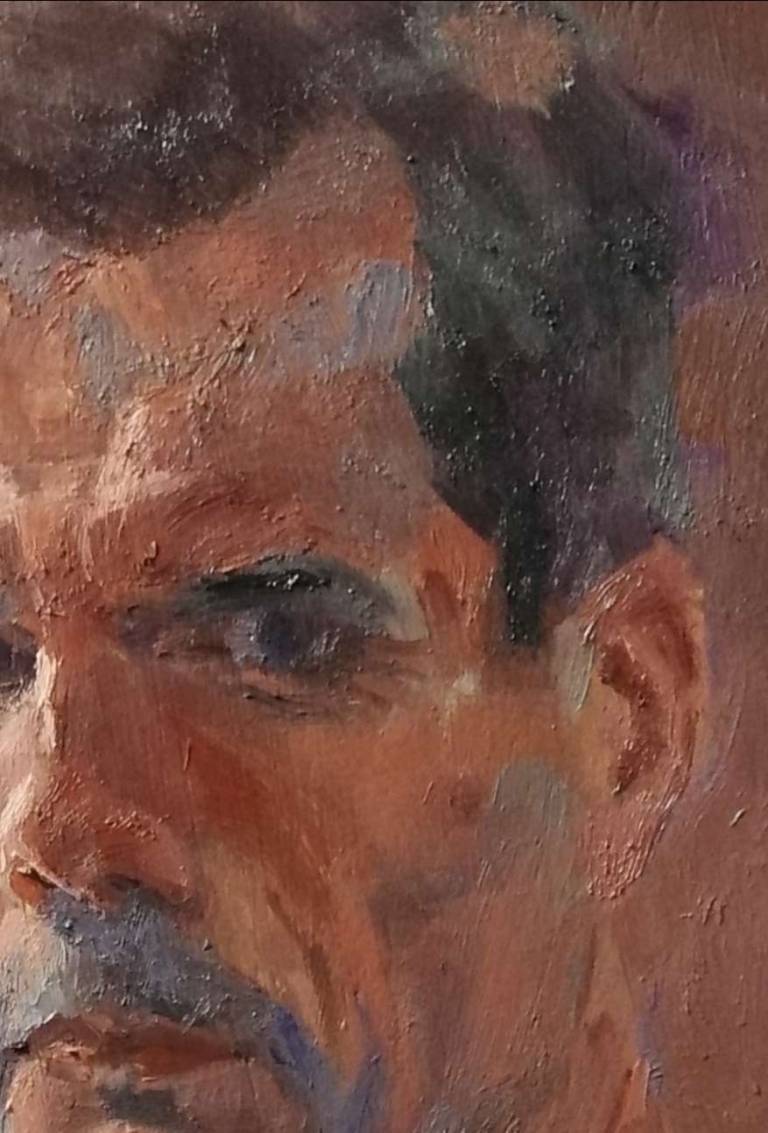 Self portrait detail. - Andrew Cochrane Dixon