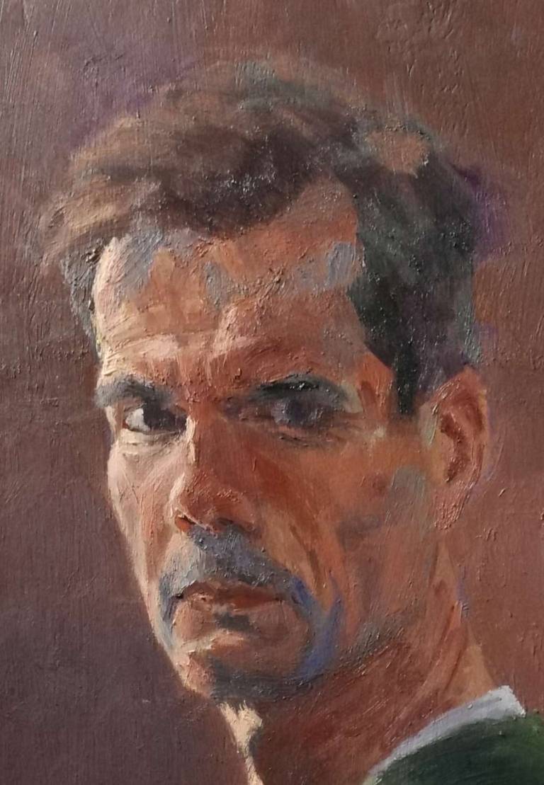 Self portrait detail. - Andrew Cochrane Dixon