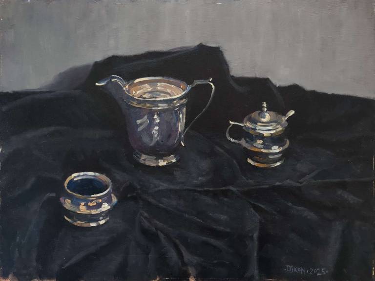 Still life on a black cloth. 2025 - Andrew Cochrane Dixon