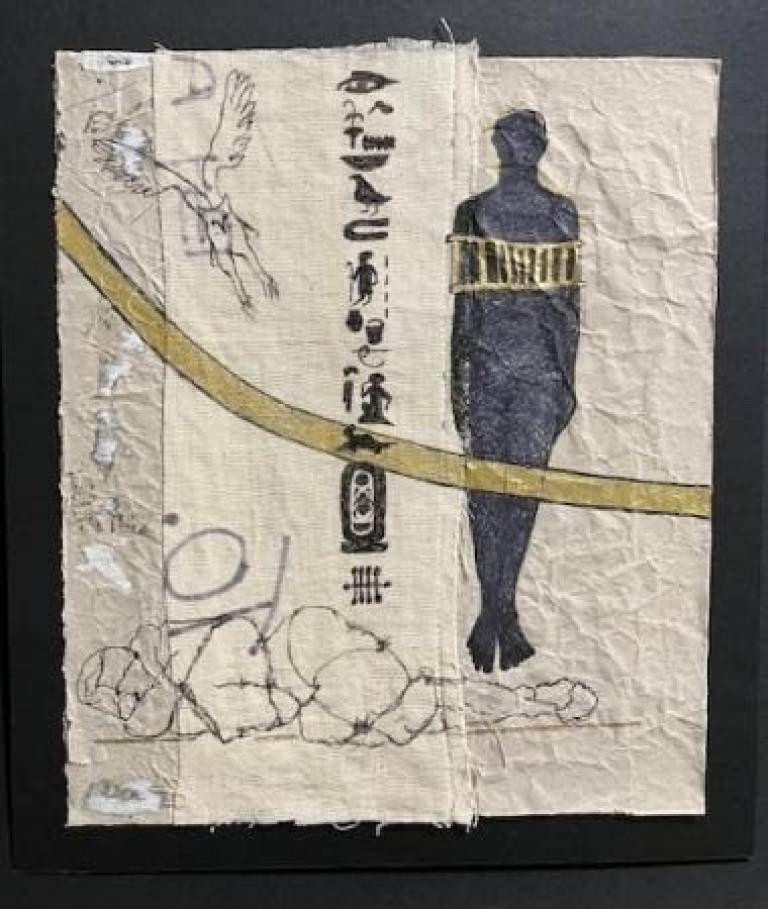 Caged figure with mummy - Prue Ann Robinson