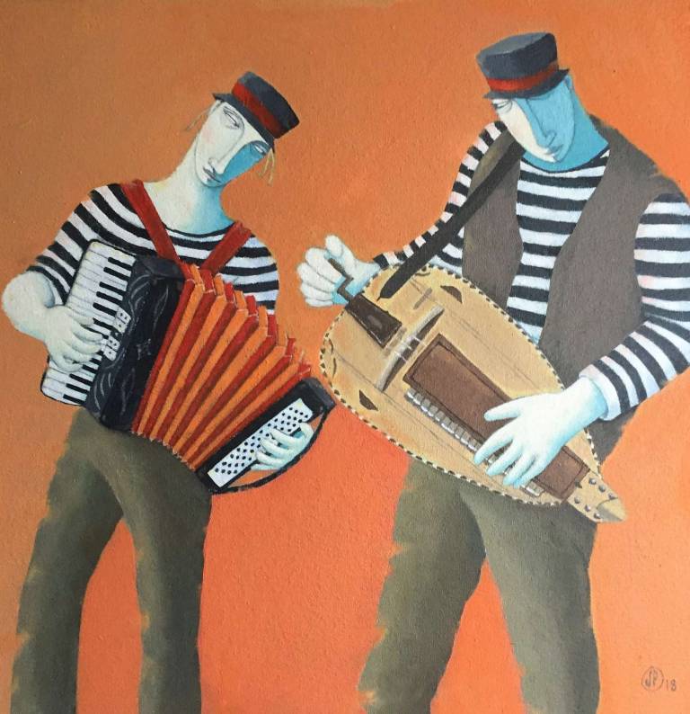 Accordion and Hurdy Gurdy -SOLD - Joanna powell