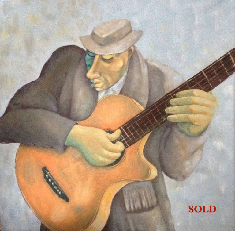 The Guitarist in Grey Hat - Joanna powell