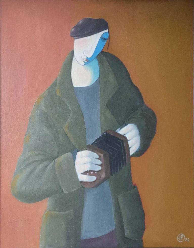 The Squeezebox Player with beret - Joanna powell