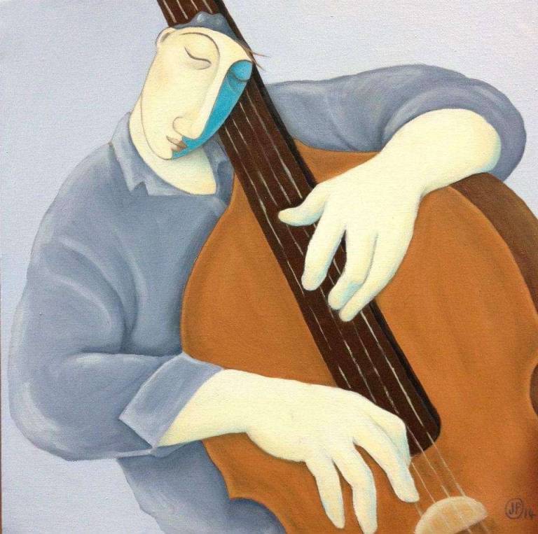 The Blue Double Bass Player - Joanna powell
