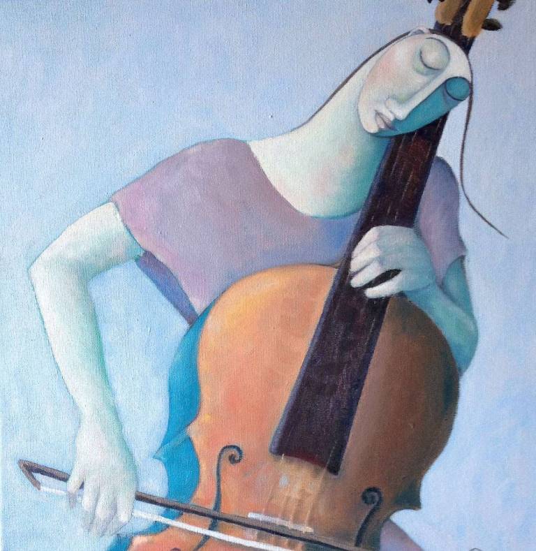 Cello Player -SOLD - Joanna powell