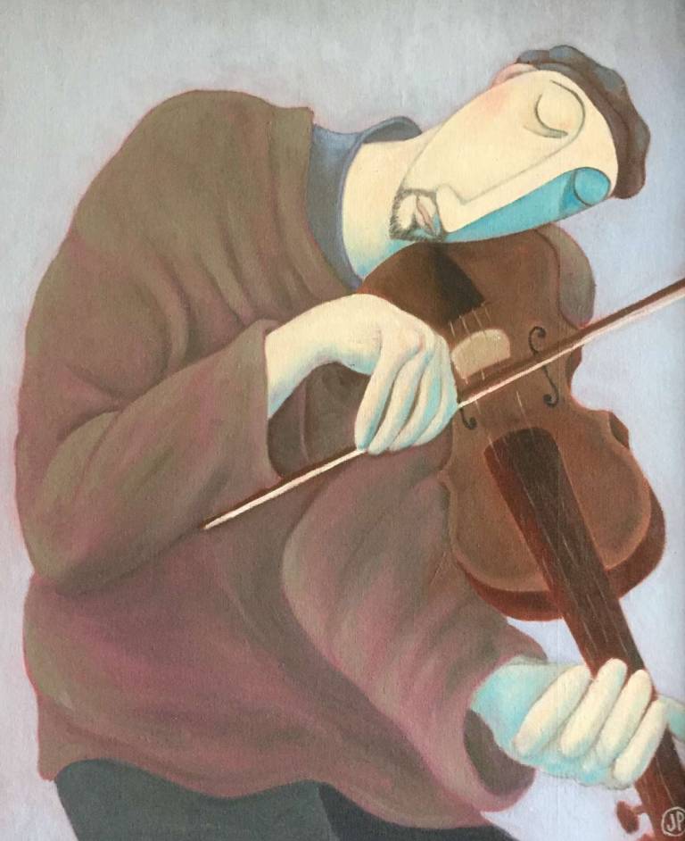 The Fiddler in beret (Nick) -SOLD - Joanna powell