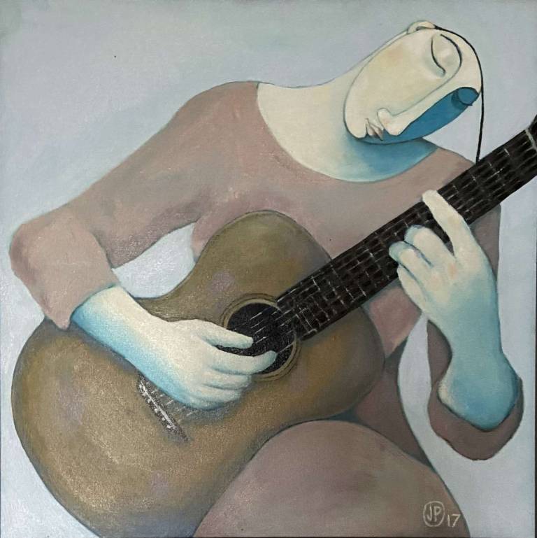 Guitarist in Peach - Joanna powell