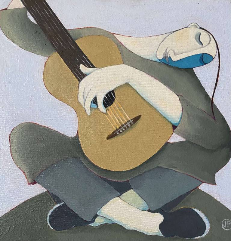 cross legged guitarist 2 - Joanna powell