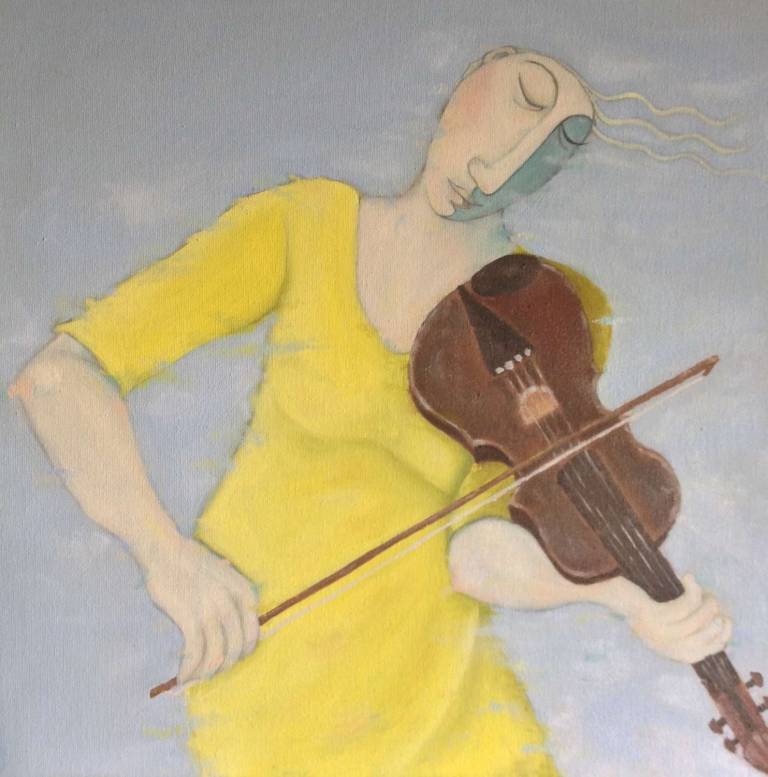 Yellow Floaty Fiddler -sold - Joanna powell