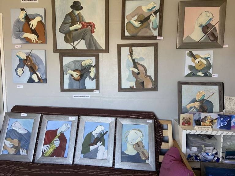 paintings in my studio - Joanna powell